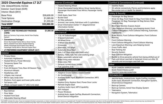 Certified 2025 Chevrolet Equinox LT w/ Safety and Technology Package image 2
