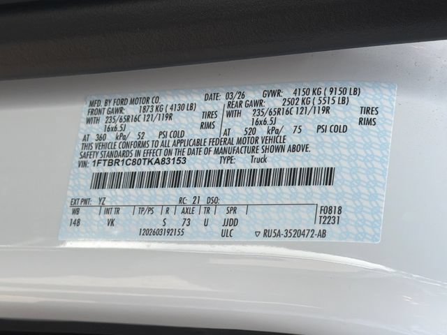 New 2026 Ford Transit 250 148 Medium Roof w/ Load Area Protection Package RWD image 32