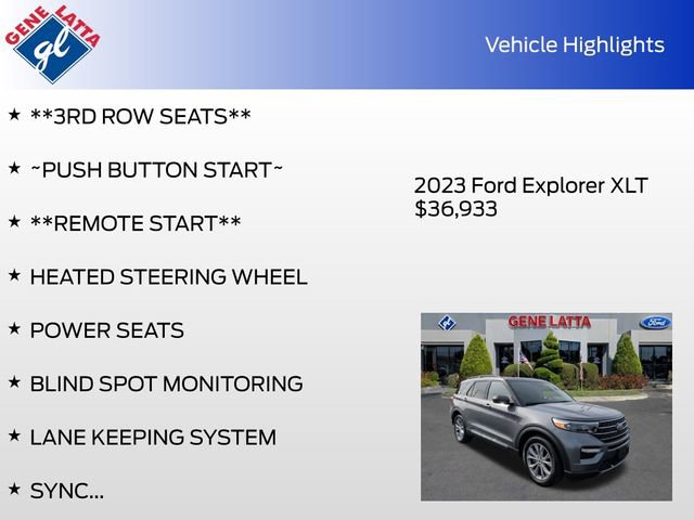 Certified 2023 Ford Explorer XLT w/ Equipment Group 202A AWD/4WD image 36