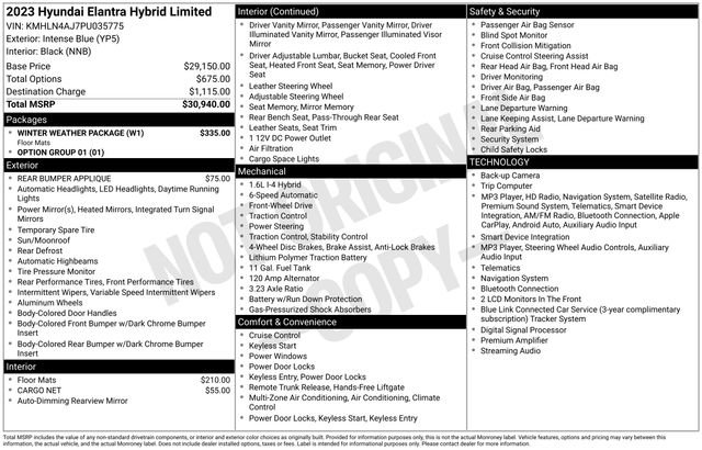 Used 2023 Hyundai Elantra Limited w/ Winter Weather Package FWD image 31