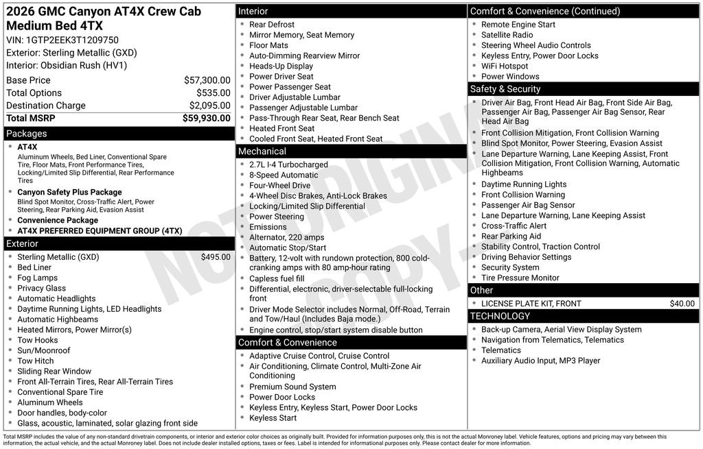 New 2026 GMC Canyon AT4X AWD/4WD image 40