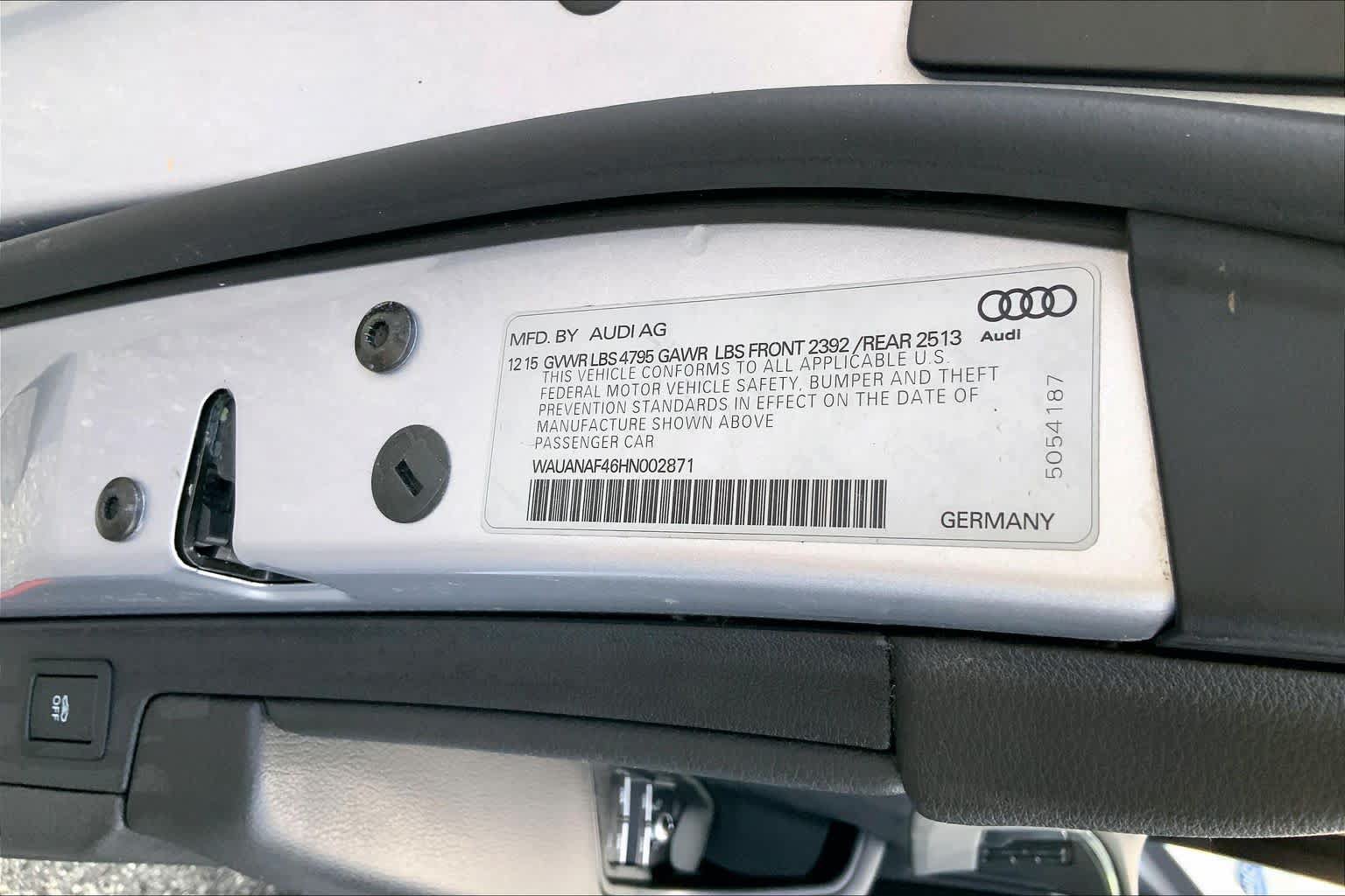 Used 2017 Audi A4 2.0T Premium w/ Convenience Package AWD/4WD image 31