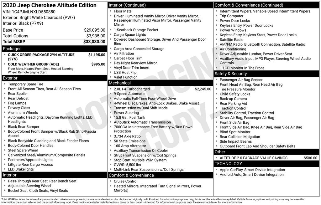 Used 2020 Jeep Cherokee Latitude Plus image 6