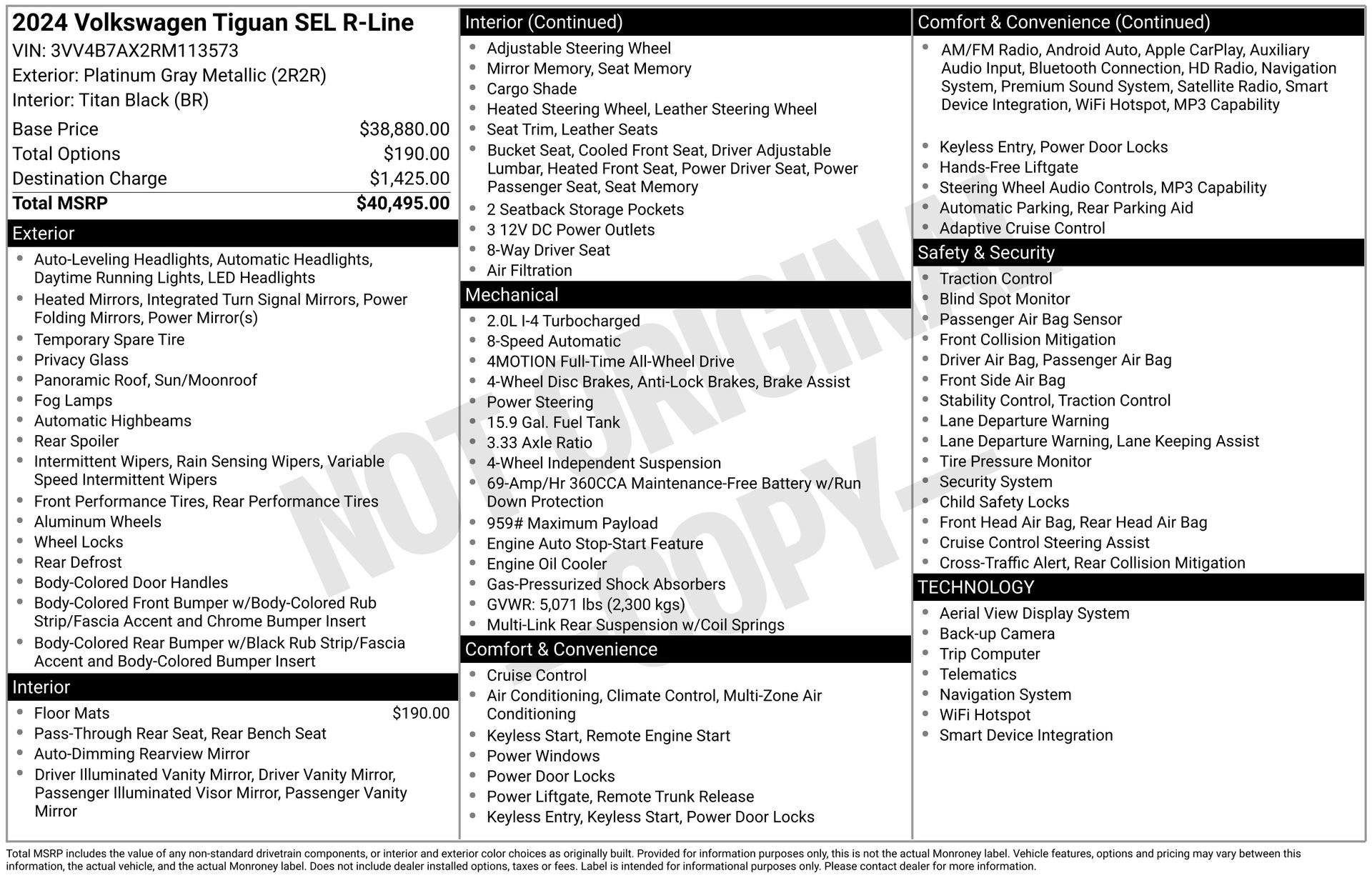 Used 2024 Volkswagen Tiguan SEL R-Line image 3