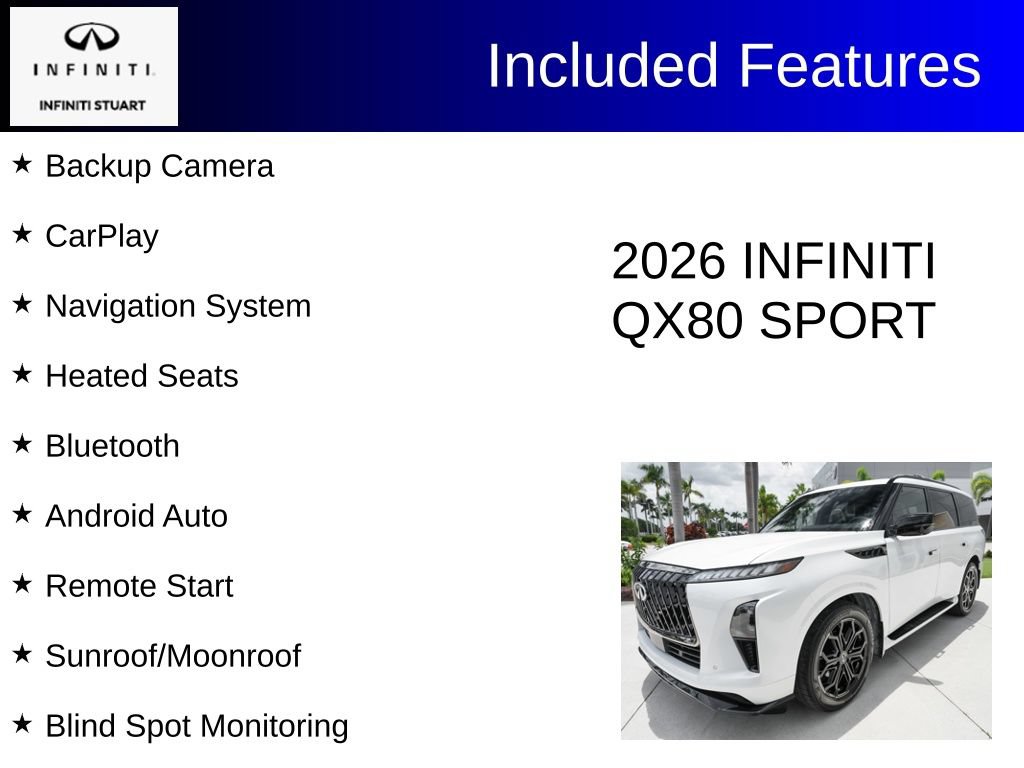 Certified 2026 INFINITI QX80 4WD w/ Sport Exterior Package image 3