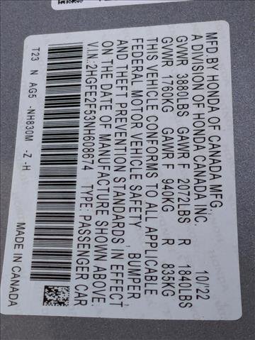 Used 2022 Honda Civic Sport image 23