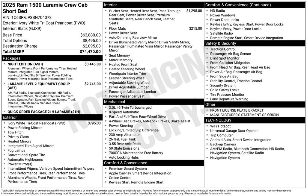 Used 2025 RAM 1500 Laramie w/ Night Edition image 4