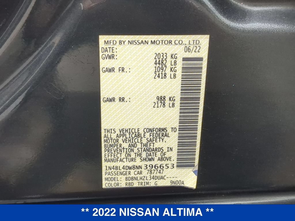 Used 2022 Nissan Altima 2.5 SV w/ SV Premium Package AWD/4WD image 28