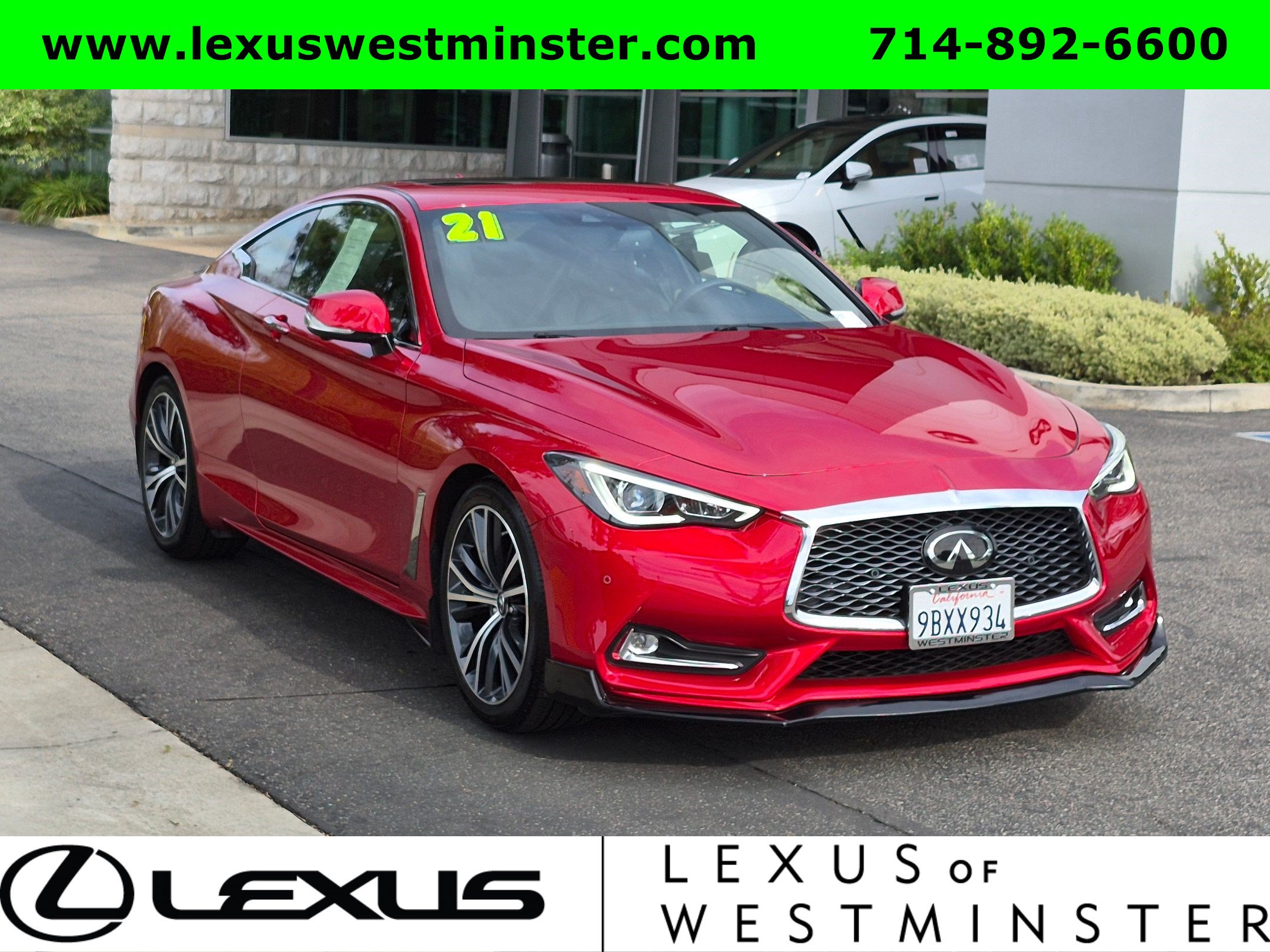 Used 2021 INFINITI Q60 3.0t Luxe w/ Cargo Package RWD image 3