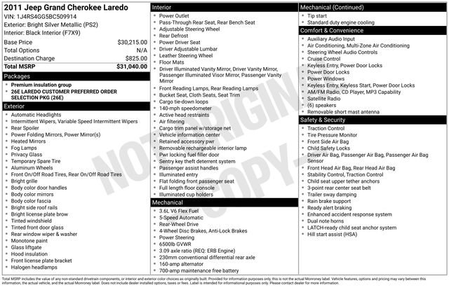 Used 2011 Jeep Grand Cherokee Laredo RWD image 6