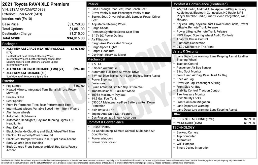 Used 2021 Toyota RAV4 XLE Premium image 32
