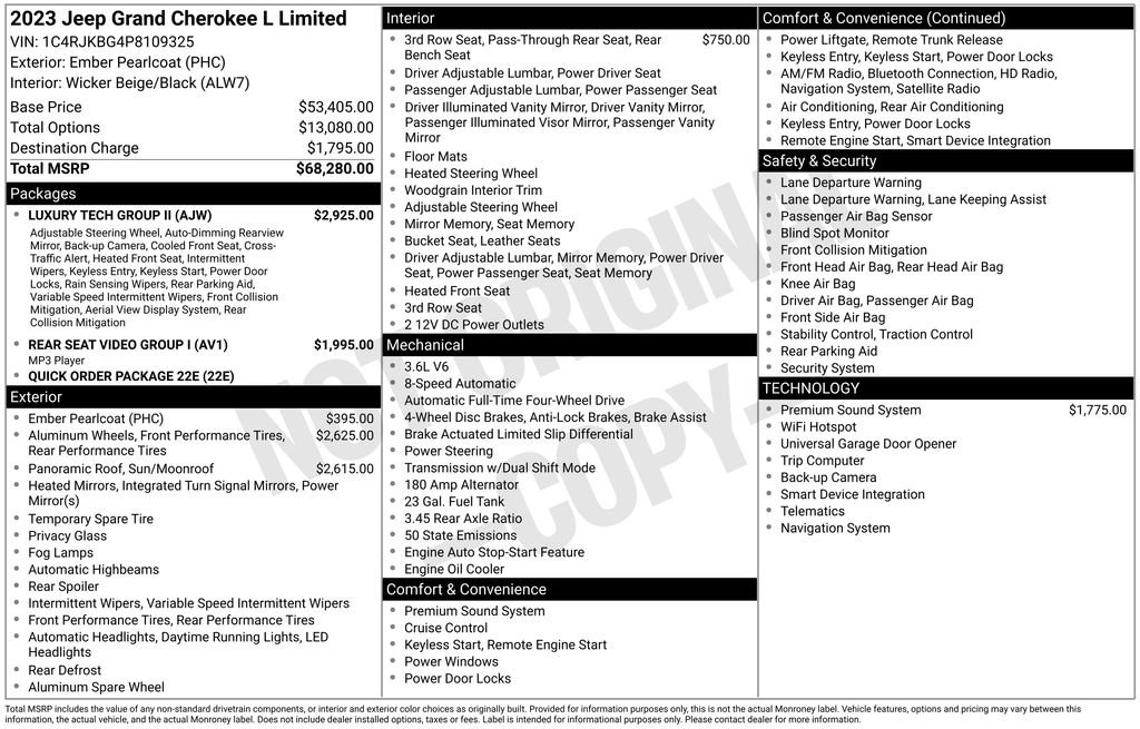 Used 2023 Jeep Grand Cherokee L Limited w/ Luxury Tech Group II image 41