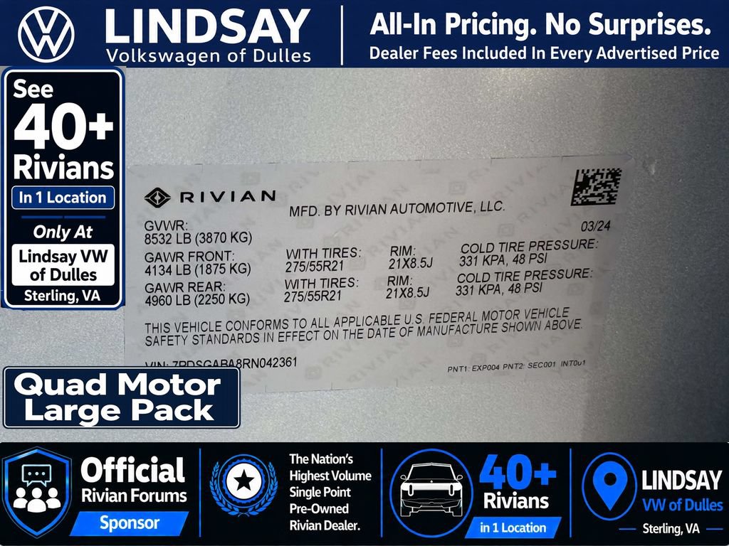 Used 2024 Rivian R1S Adventure AWD/4WD image 32