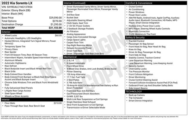 Used 2022 Kia Sorento LX image 41