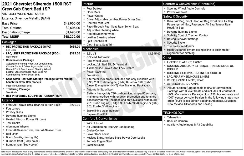 Certified 2021 Chevrolet Silverado 1500 RST w/ Bed Protection Package image 8