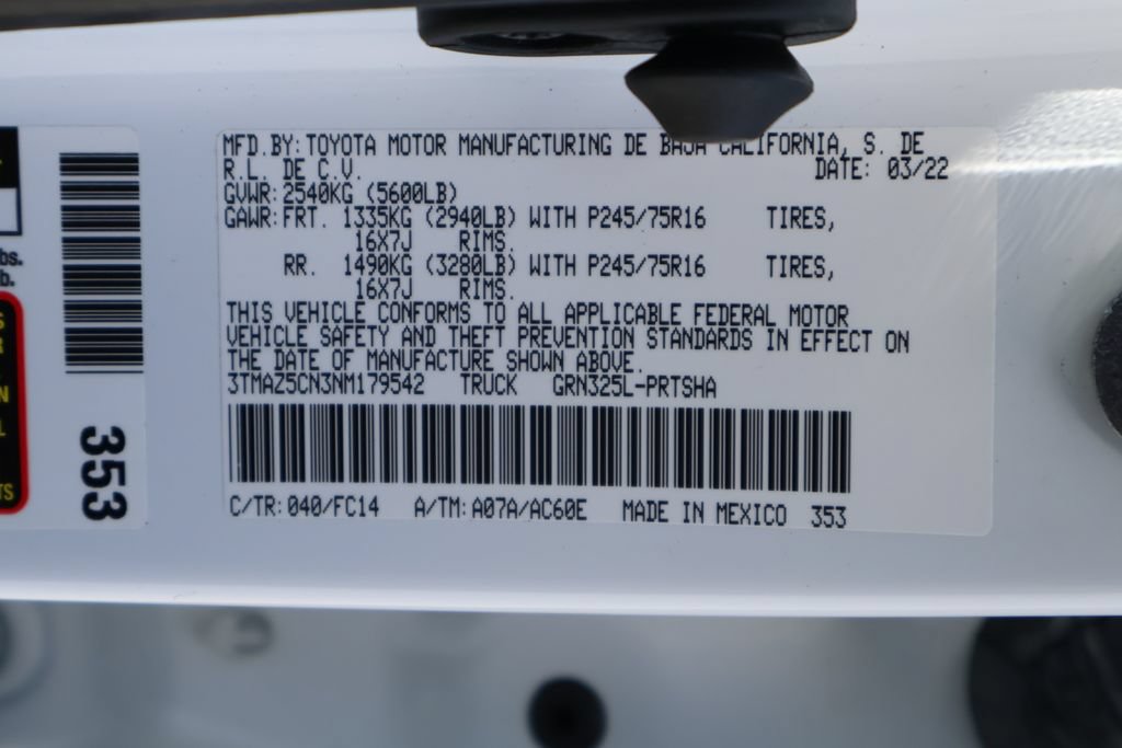 Certified 2022 Toyota Tacoma SR5 w/ Technology Package RWD image 17