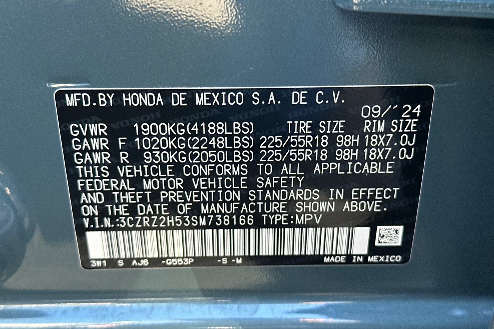 Certified 2025 Honda HR-V Sport image 34