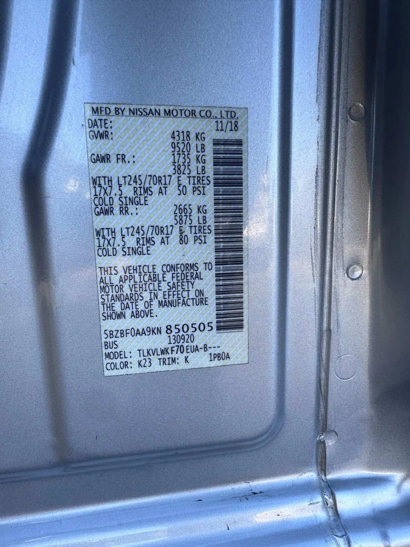 Used 2019 Nissan NV 3500 S image 30