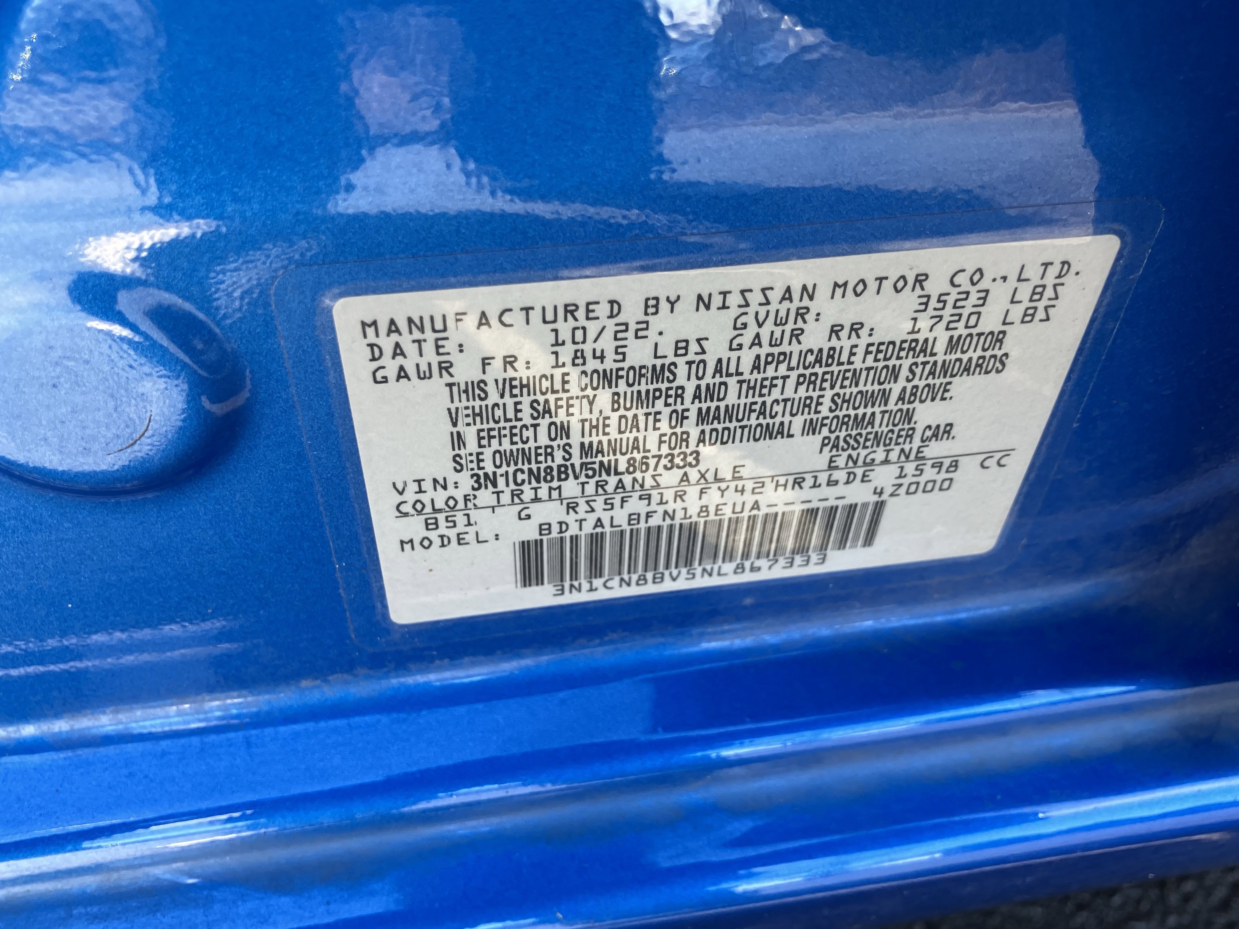 Used 2022 Nissan Versa S image 35