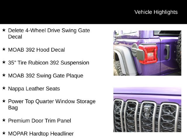 New 2026 Jeep Wrangler Unlimited Rubicon 392 w/ Quick Order Package 27X Moab AWD/4WD image 6