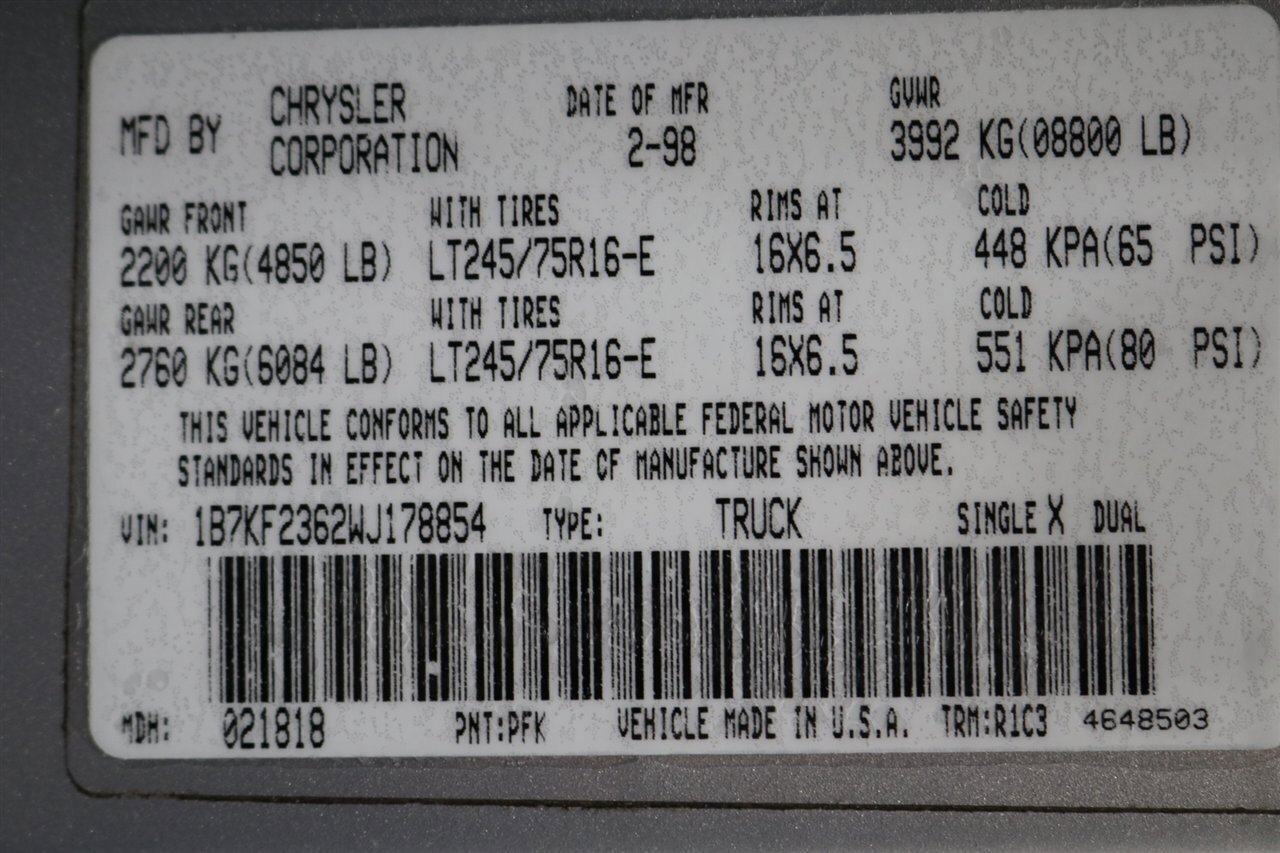 Used 1998 Dodge Ram 2500 Truck 4x4 Quad Cab image 89