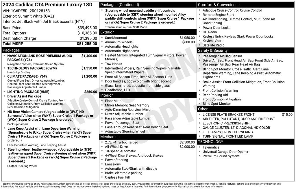 Used 2024 Cadillac CT4 Premium Luxury image 47