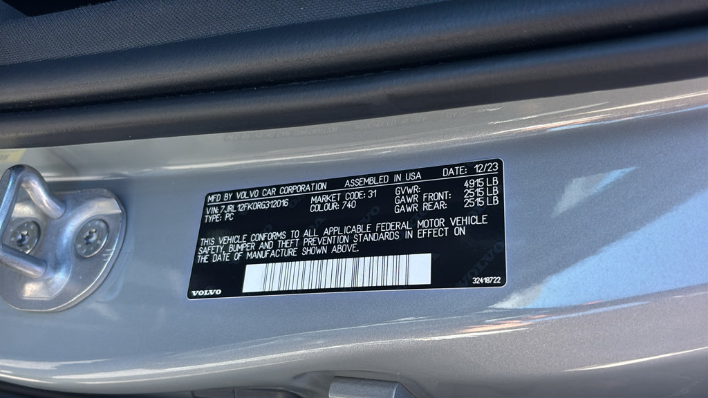 Certified 2024 Volvo S60 B5 Core w/ Climate Package FWD image 33