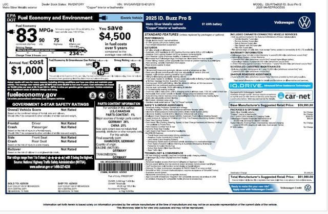 Used 2025 Volkswagen ID. Buzz Pro S RWD image 4