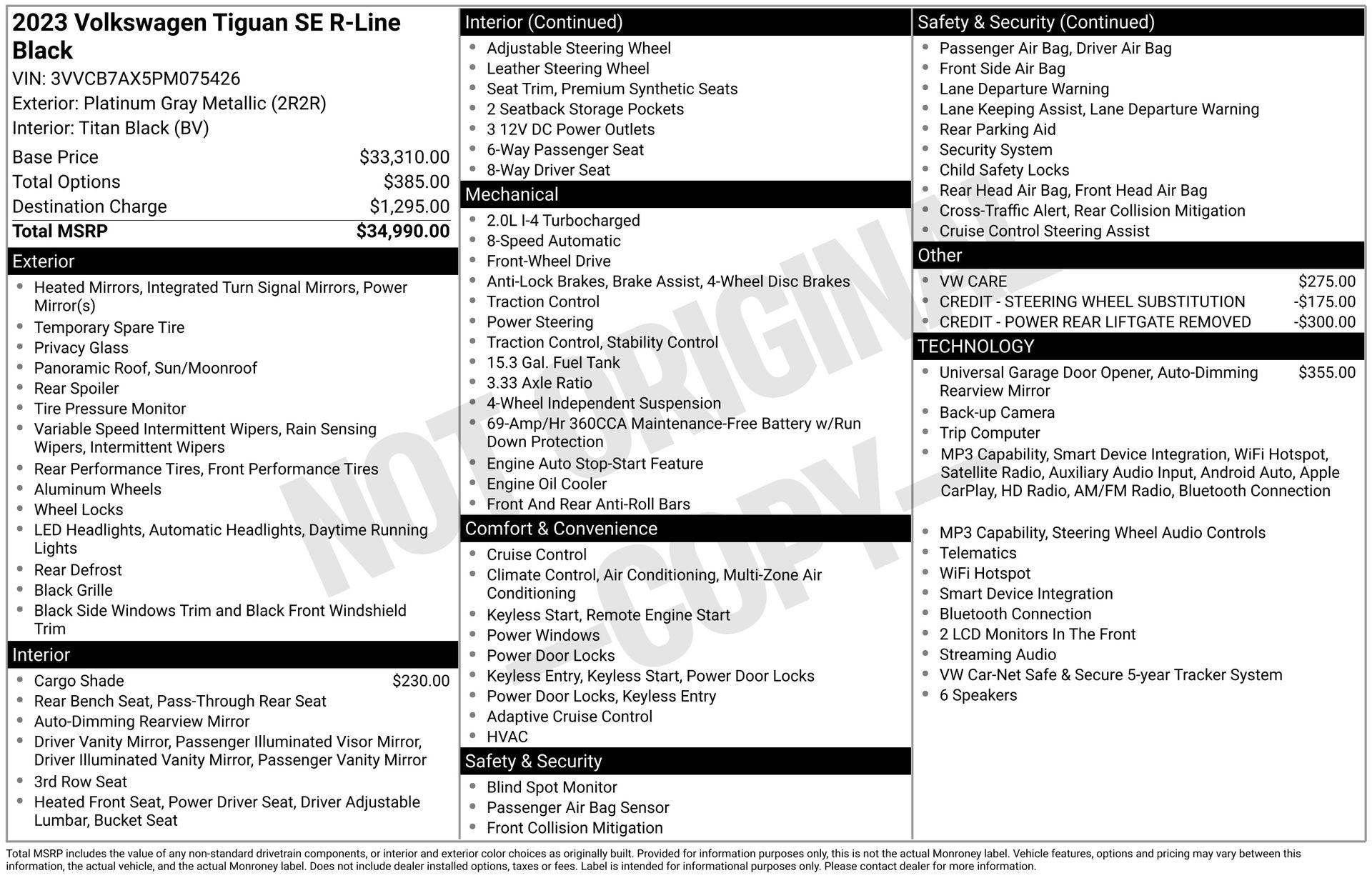 Used 2023 Volkswagen Tiguan SE R-Line FWD image 3