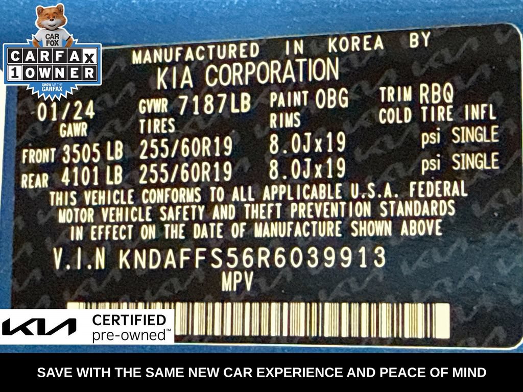 Certified 2024 Kia EV9 Wind AWD/4WD image 42