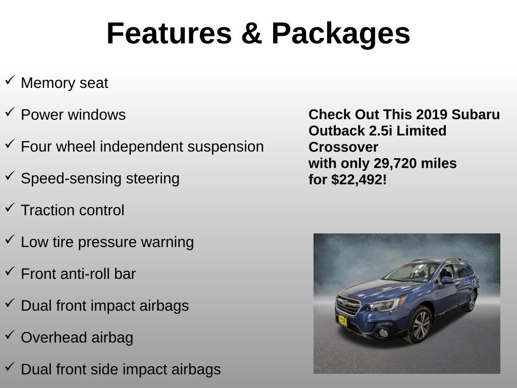 Used 2019 Subaru Outback 2.5i Limited image 17