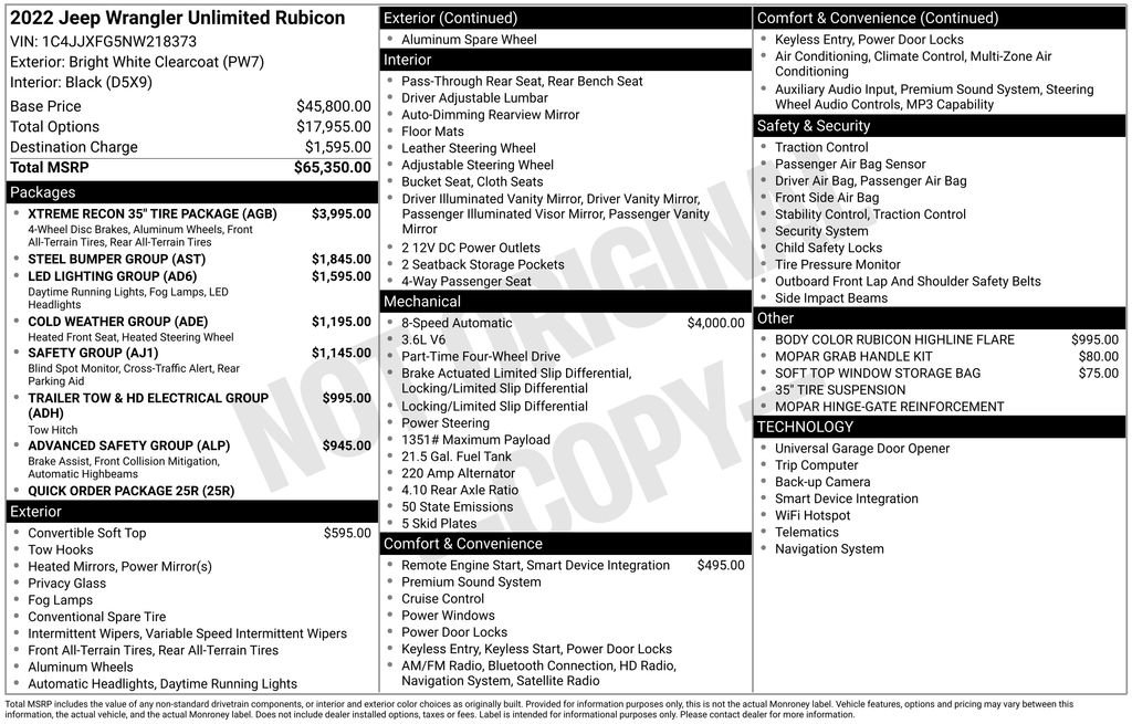 Used 2022 Jeep Wrangler Unlimited Rubicon w/ Xtreme Recon 35" Tire Package image 11