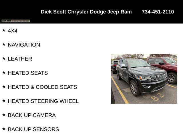Used 2020 Jeep Grand Cherokee Overland AWD/4WD image 2