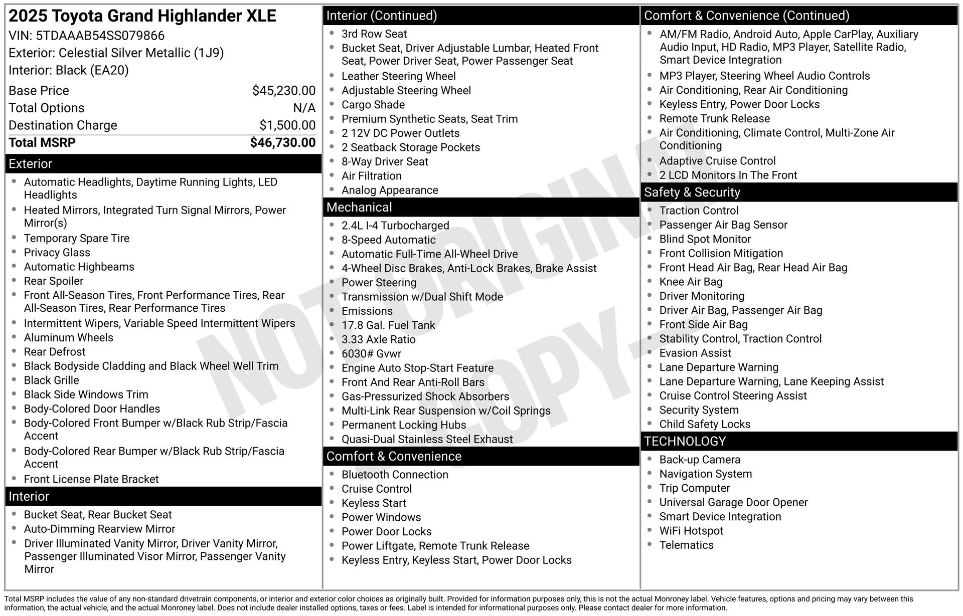 Certified 2025 Toyota Grand Highlander AWD image 33