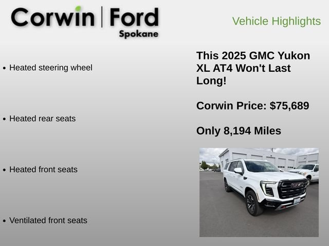 Used 2025 GMC Yukon XL AT4 w/ AT4 Premium Package AWD/4WD image 12