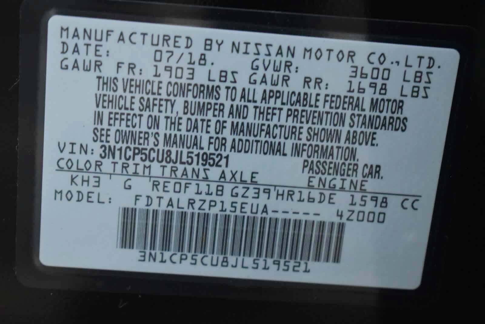 Used 2018 Nissan Kicks S FWD image 70