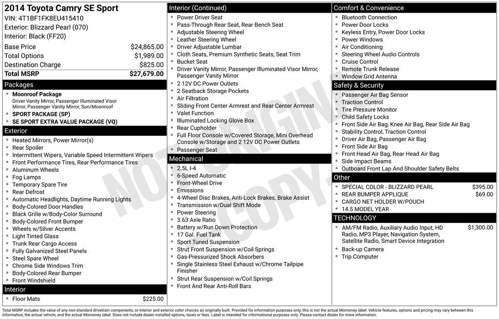 Used 2014 Toyota Camry SE image 3