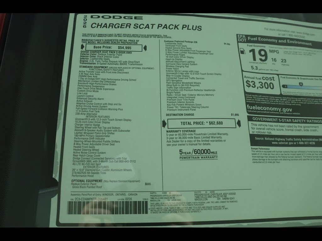 New 2026 Dodge Charger Scat Pack AWD/4WD image 25