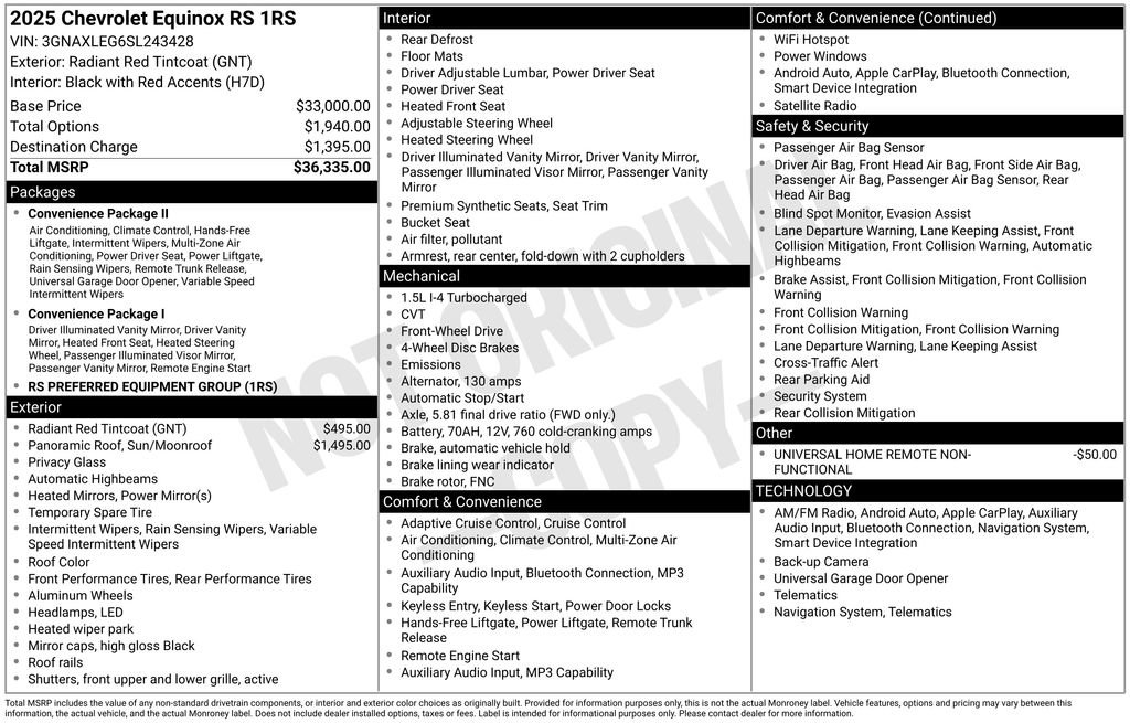Used 2025 Chevrolet Equinox RS FWD image 5