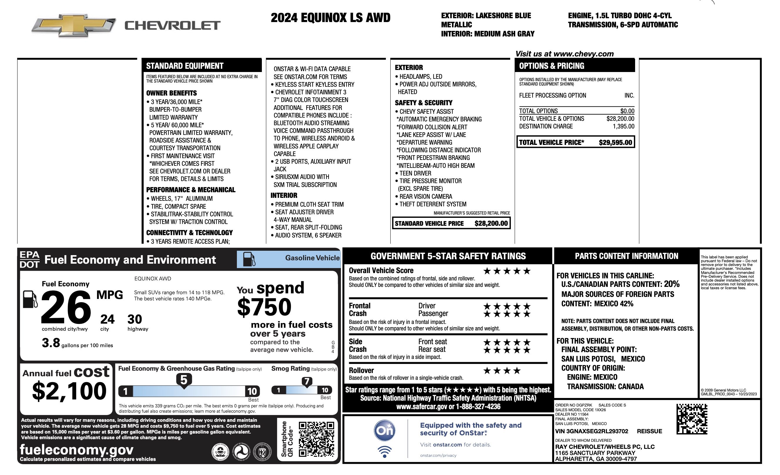 Used 2024 Chevrolet Equinox LS AWD/4WD image 2
