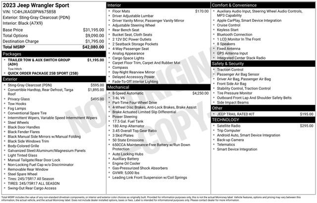 Used 2023 Jeep Wrangler Sport image 8