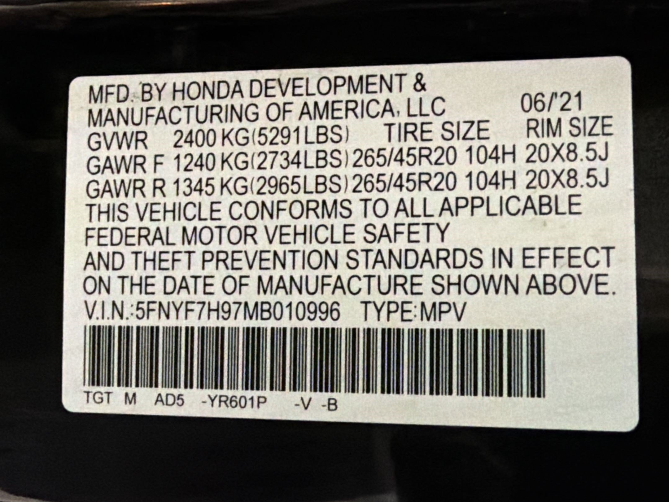 Used 2021 Honda Passport Touring image 18