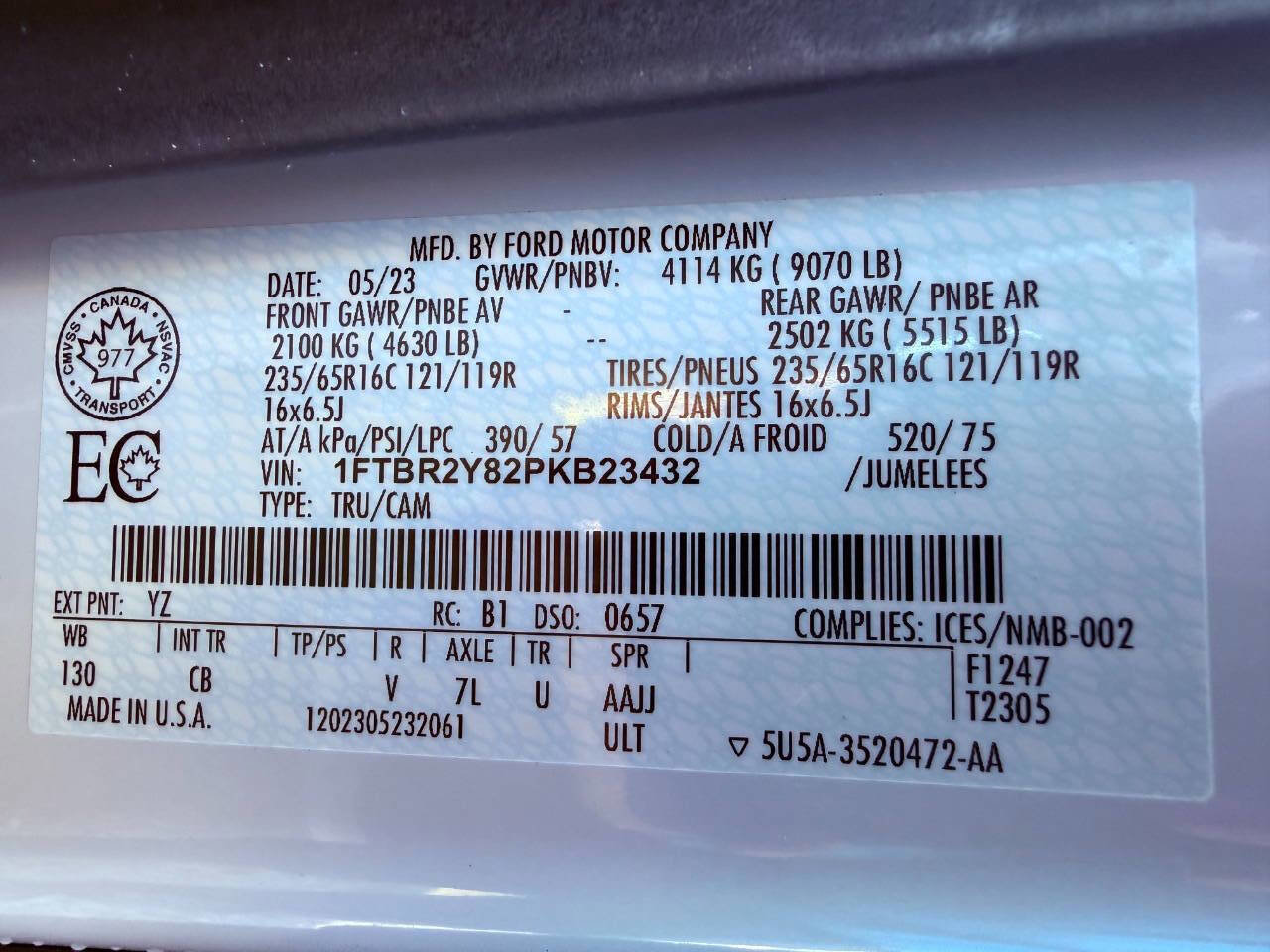 Used 2023 Ford Transit 250 Low Roof AWD w/ Exterior Upgrade Package image 35