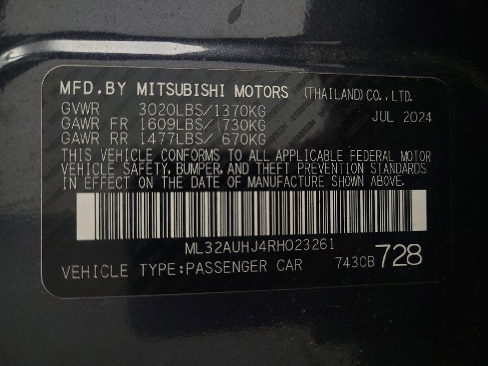 Used 2024 Mitsubishi Mirage ES FWD image 33