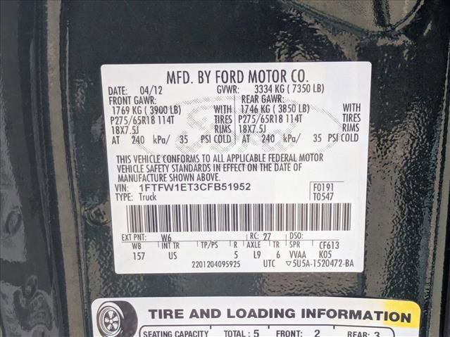 Used 2012 Ford F150 XLT w/ XLT Chrome Pkg AWD/4WD image 15