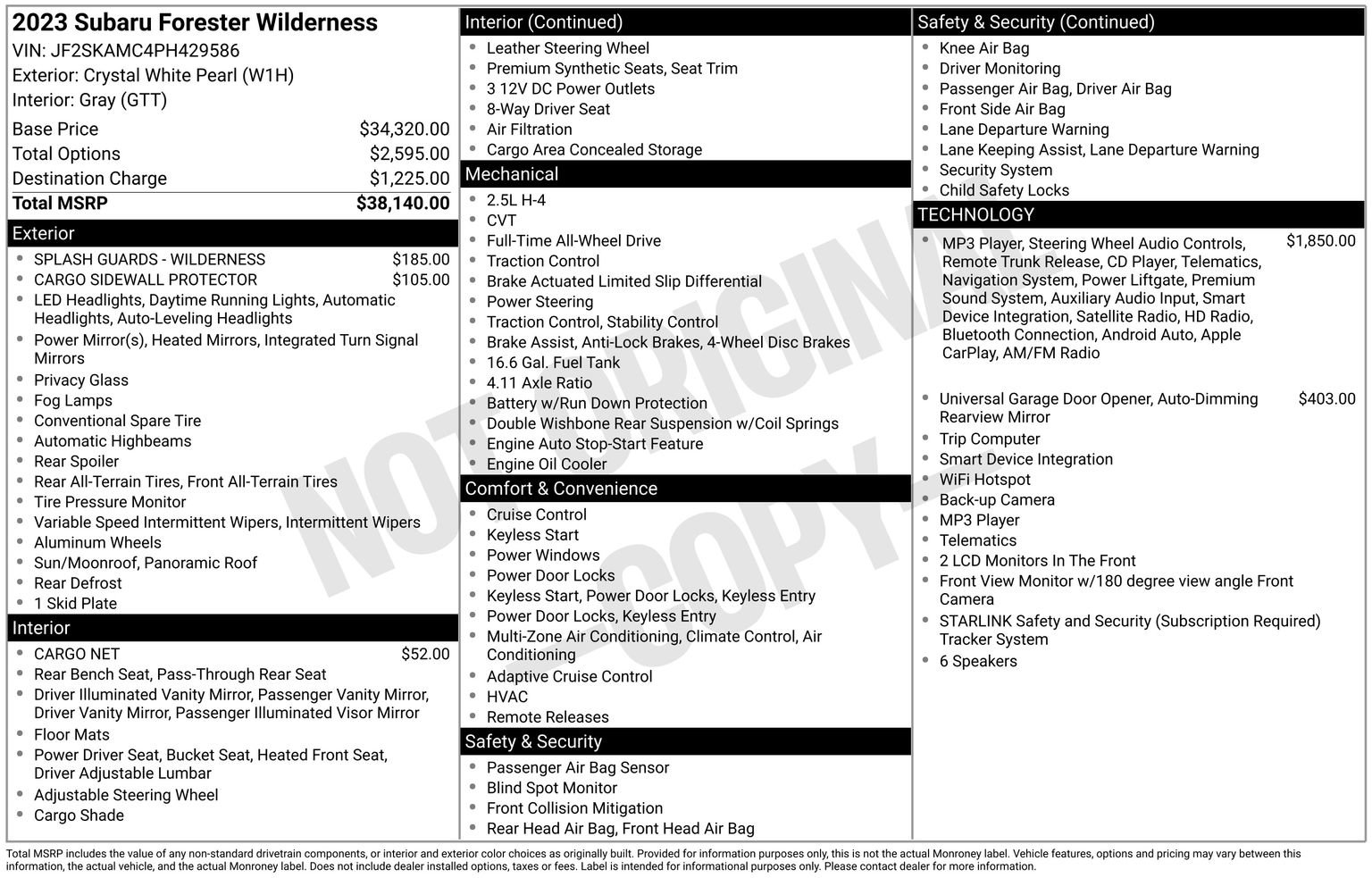 Certified 2023 Subaru Forester Wilderness AWD/4WD image 35