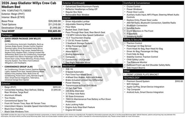 New 2026 Jeep Gladiator Willys image 39