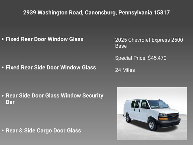 New 2025 Chevrolet Express 2500 w/ Driver Convenience Package RWD image 18
