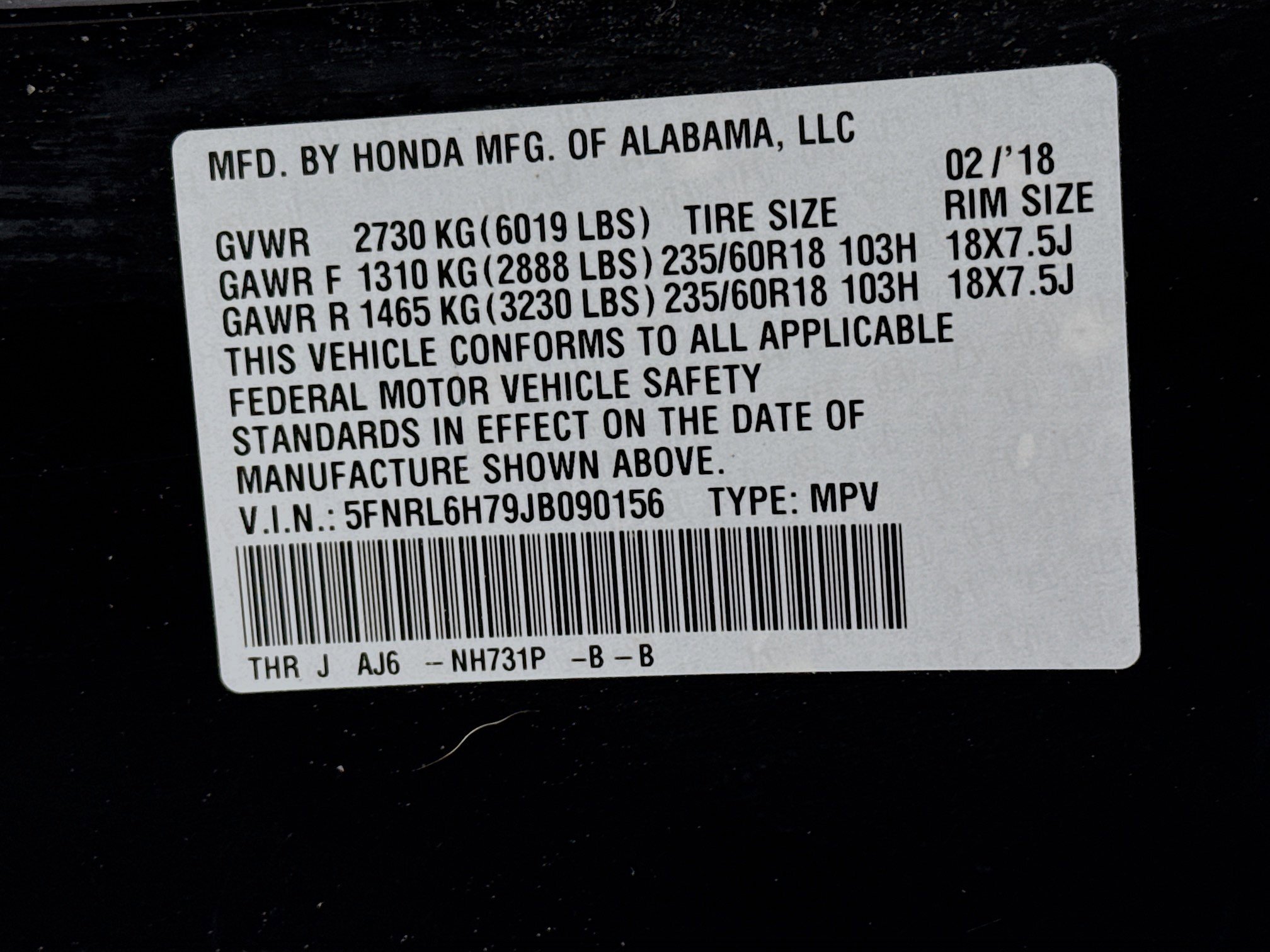 Certified 2018 Honda Odyssey EX-L image 35