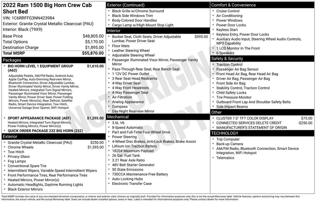 Certified 2022 RAM 1500 Big Horn AWD/4WD image 41